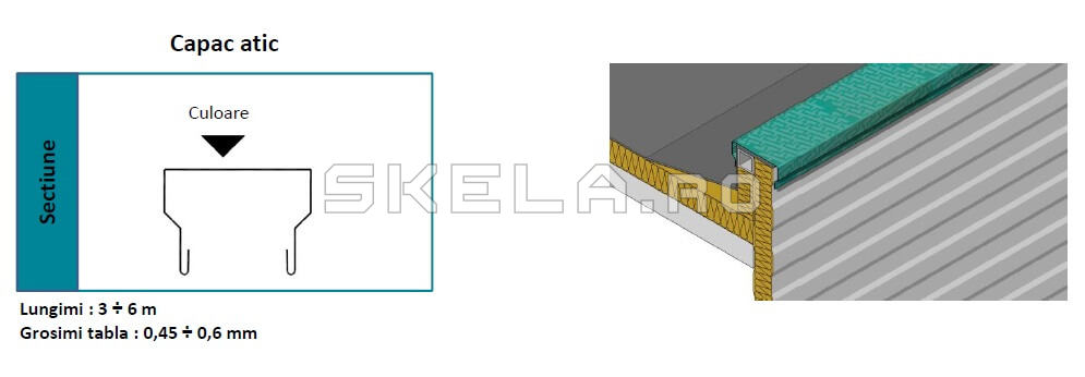 Accesorii tabla - capac atic hala - Skela Industries